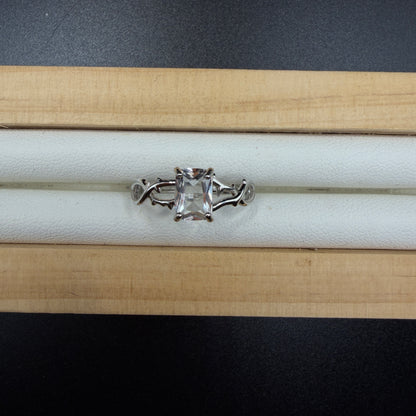 Clear Quartz S925 Adjustable Ring