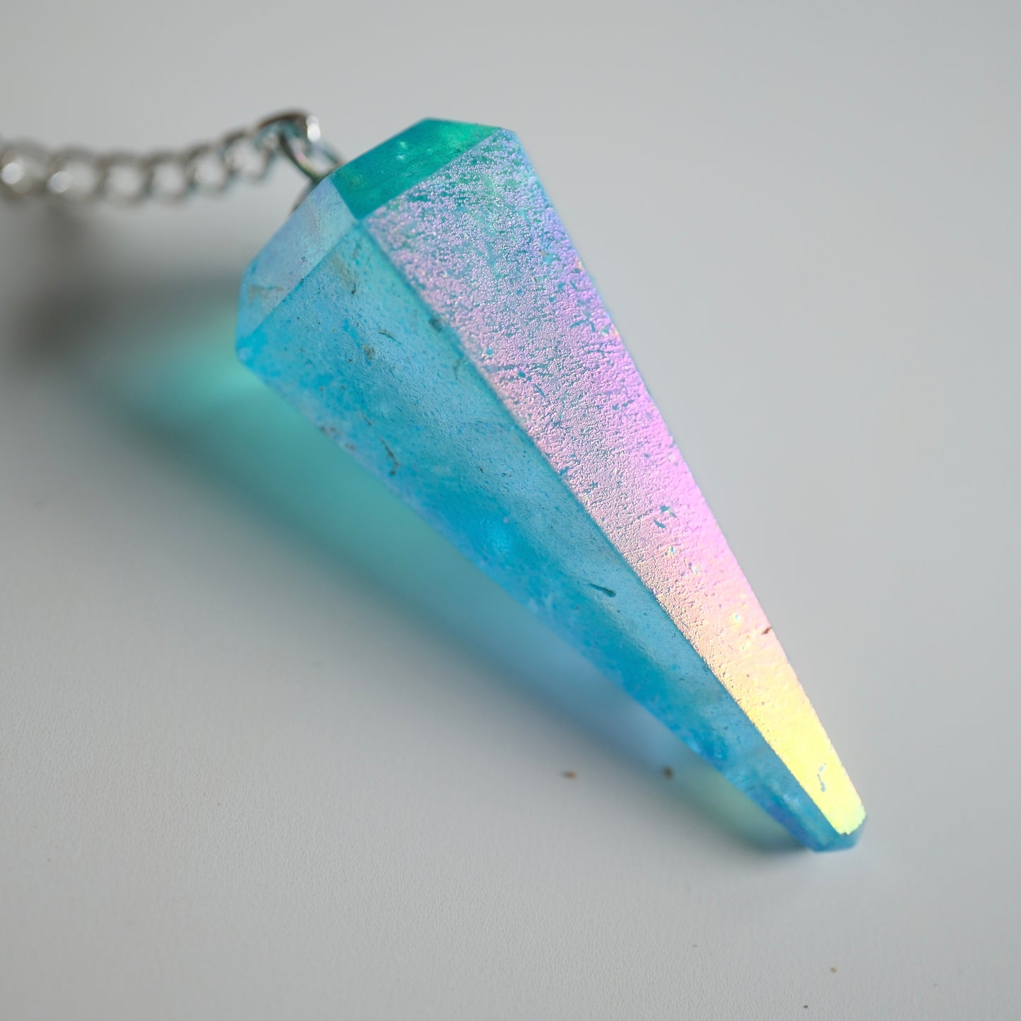 Blue Aura Quartz Pendulum