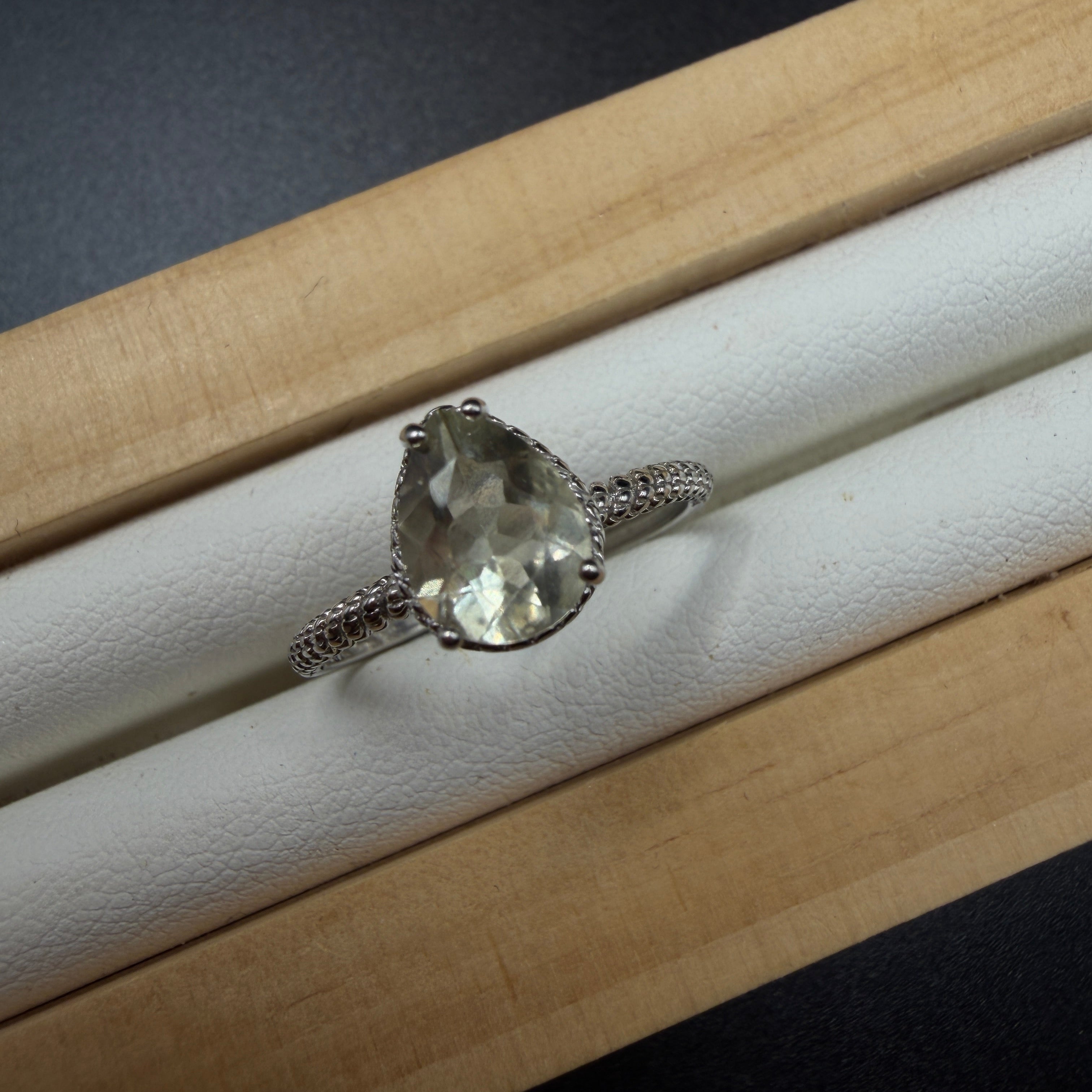 Libyan Desert Glass S925 Certified Adjustable Ring