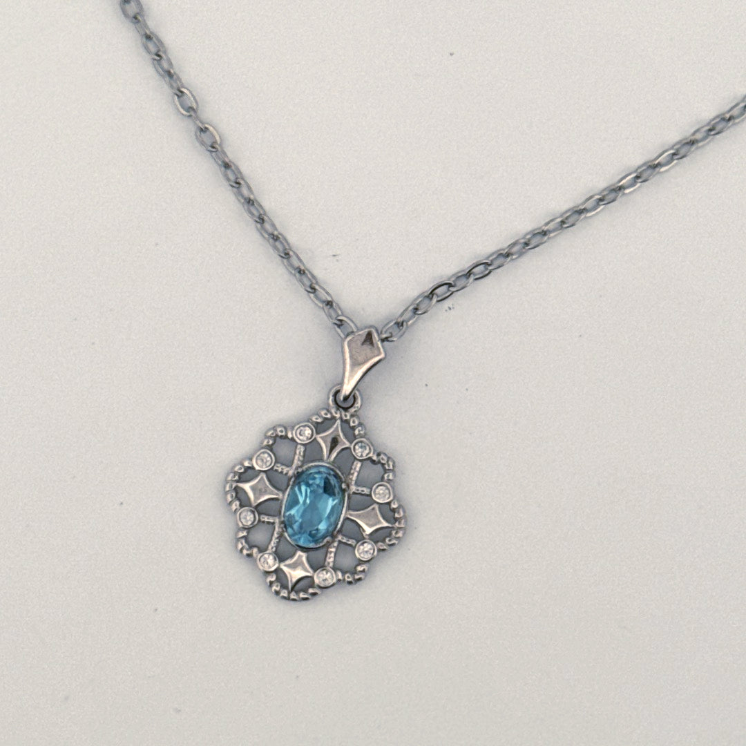 Blue Topaz S925 Necklace