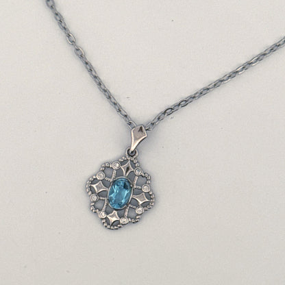 Blue Topaz S925 Necklace