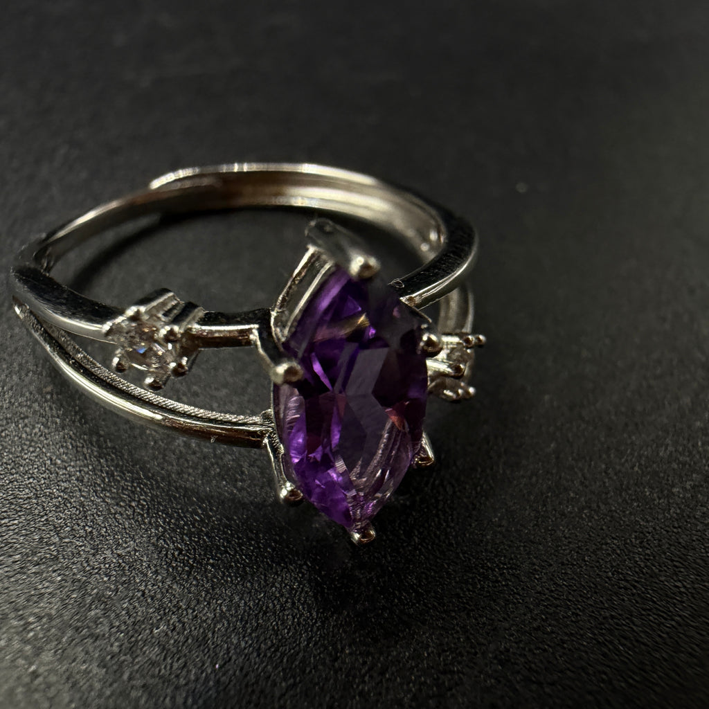Amethyst S925 Adjustable Ring