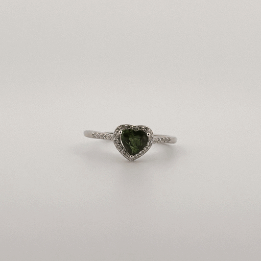 Green Tourmaline S925 Adjustable Ring