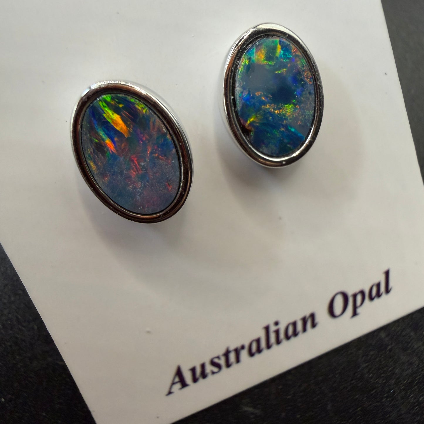 Australian Boulder Opal S925 Earrings