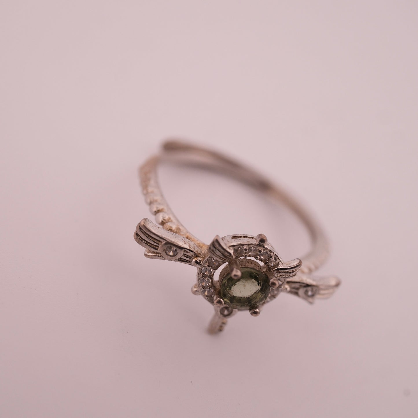 Moldavite Key S925 Adjustable Ring