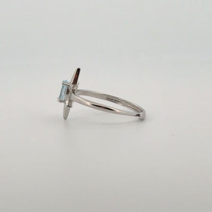 Aquamarine S925 Adjustable Ring