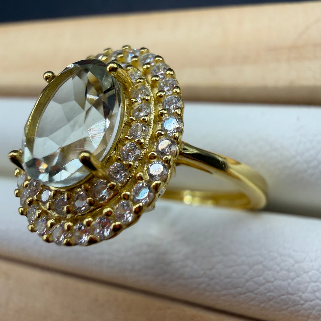 Topaz S925 Adjustable Ring