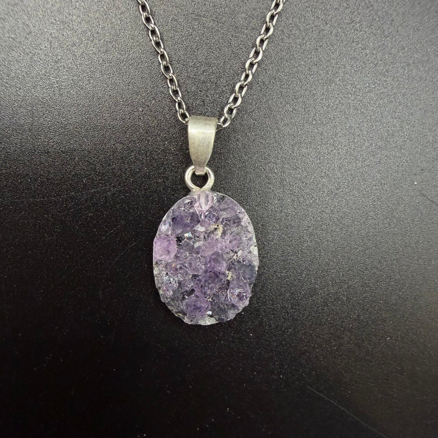 Amethyst Cluster S925 Necklace