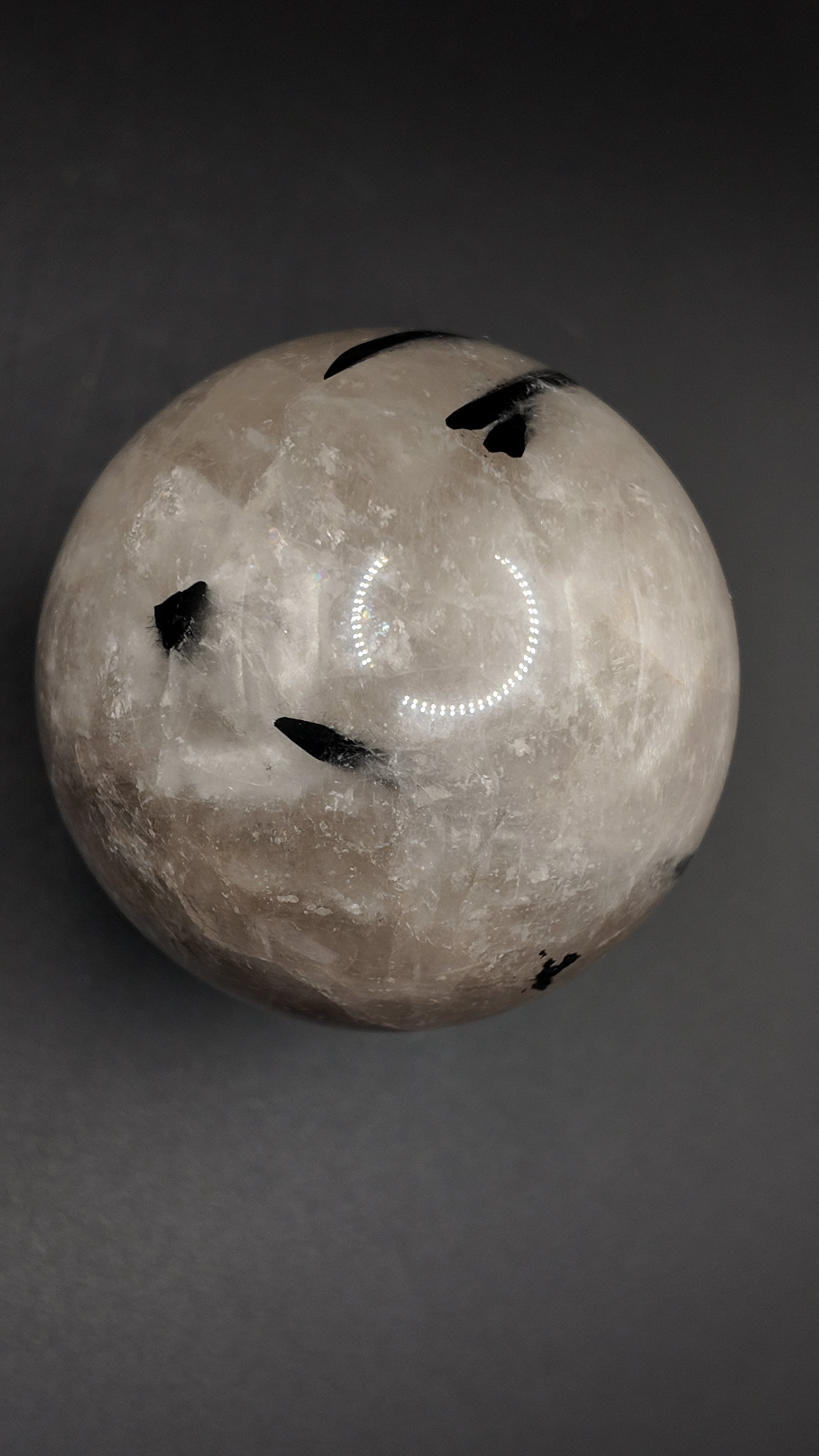 Black Tourmaline in Quartz Sphere
