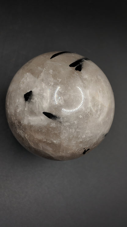 Black Tourmaline in Quartz Sphere