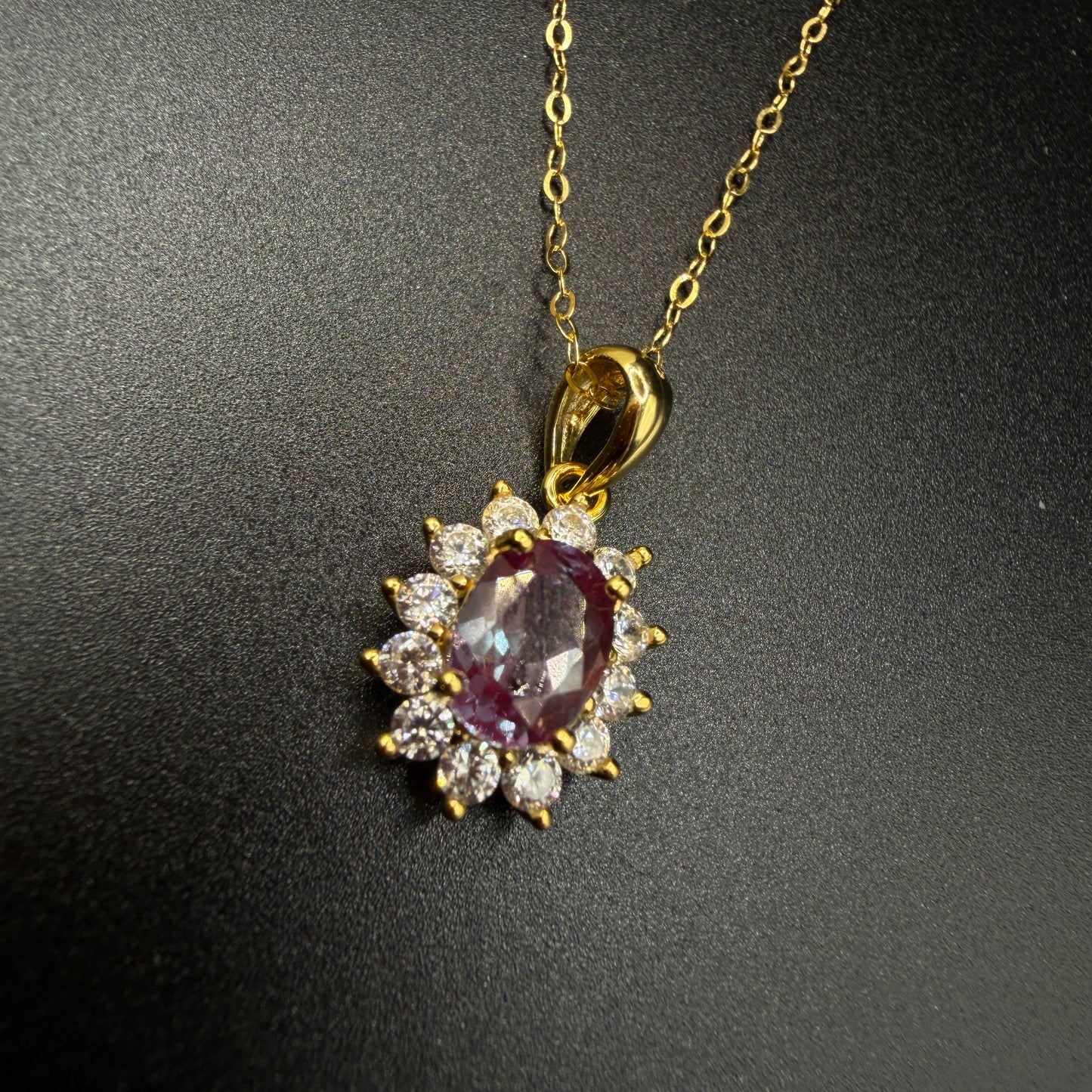 Alexandrite S925 Gold Necklace