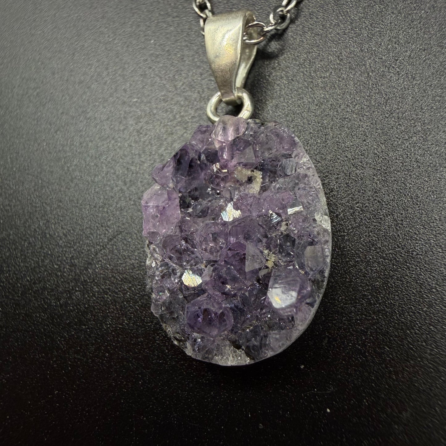 Amethyst Cluster S925 Necklace