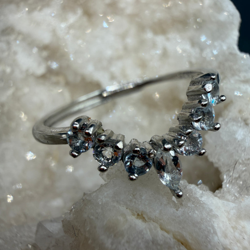 Aquamarine S925 Adjustable Ring