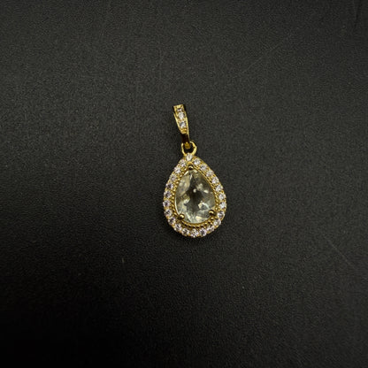 Gold Libyan Desert Glass S925 Certified Necklace