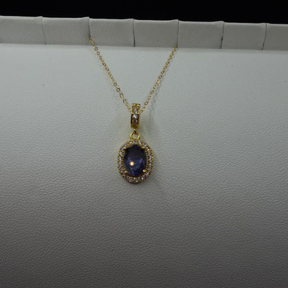 Tanzanite S925 Gold Necklace