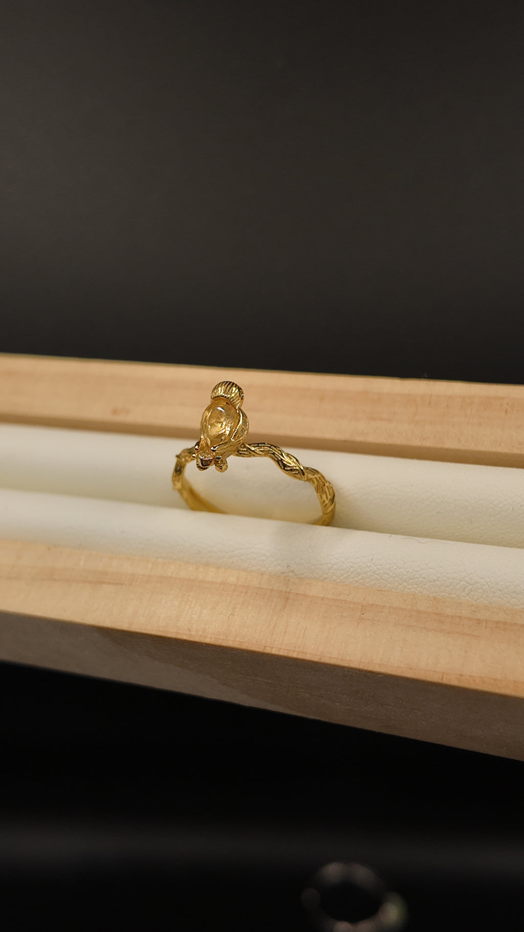 Citrine Bird Ring