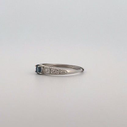 Blue Topaz S925 Adjustable Ring