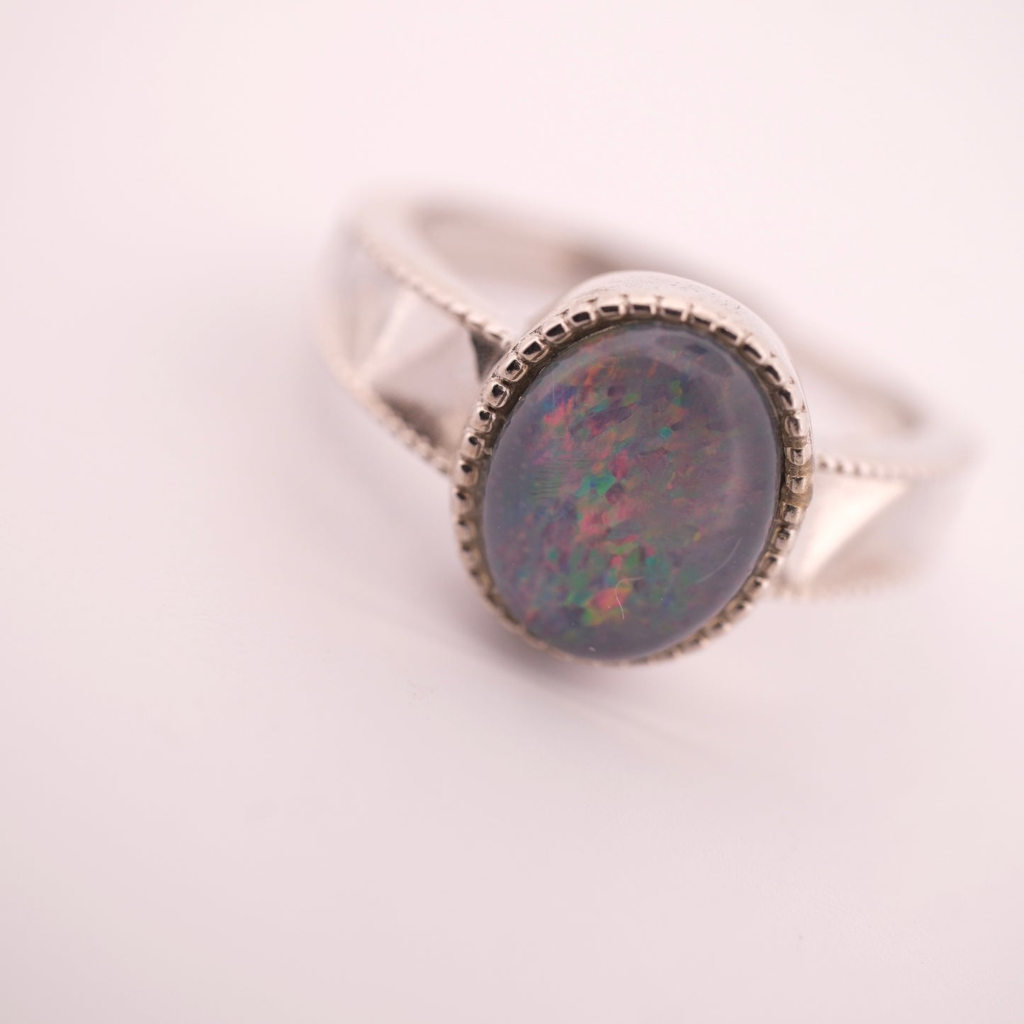 Australian Opal S925 Adjustable Ring