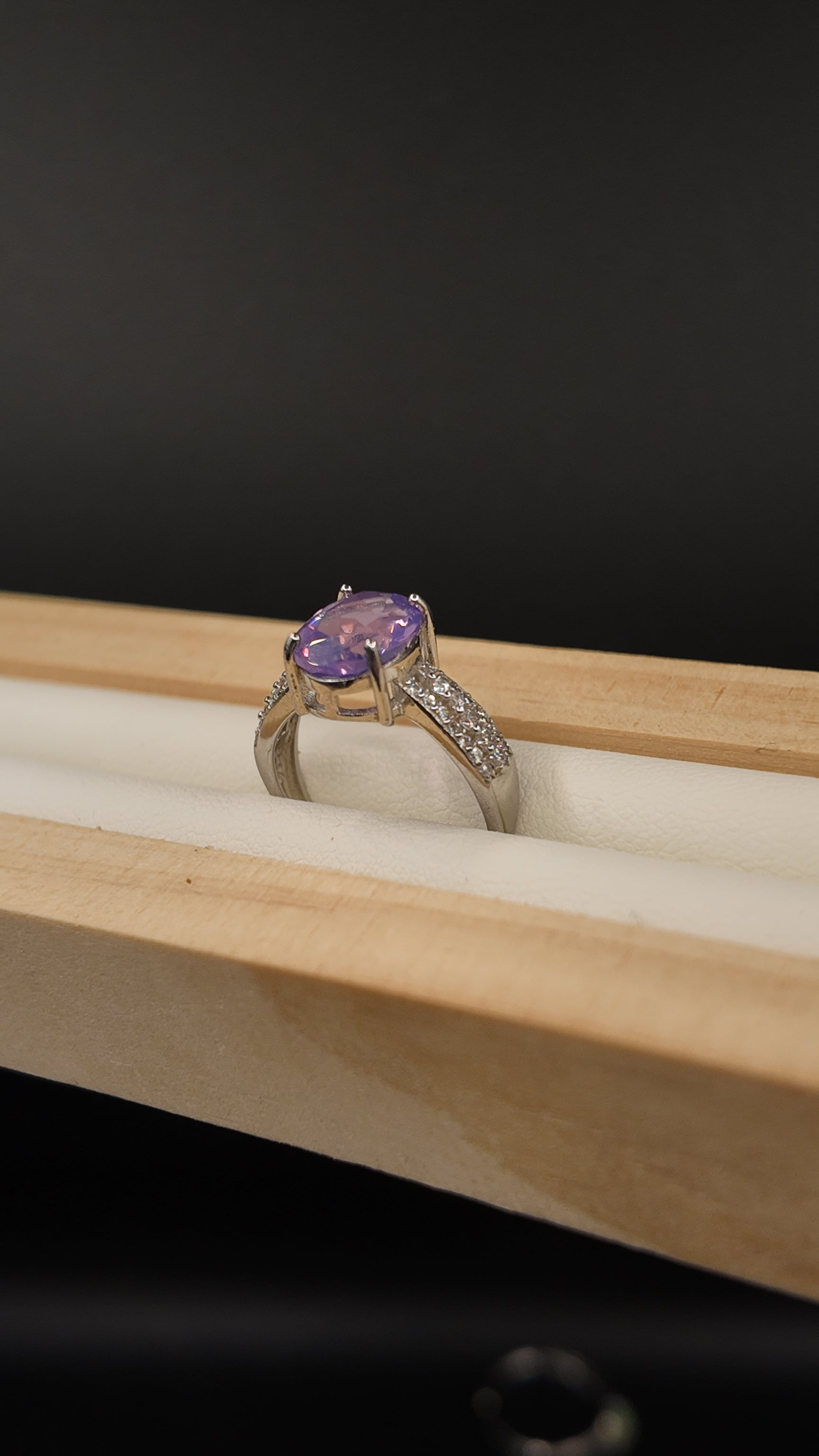 Amethyst Jade S925 Adjustable Ring