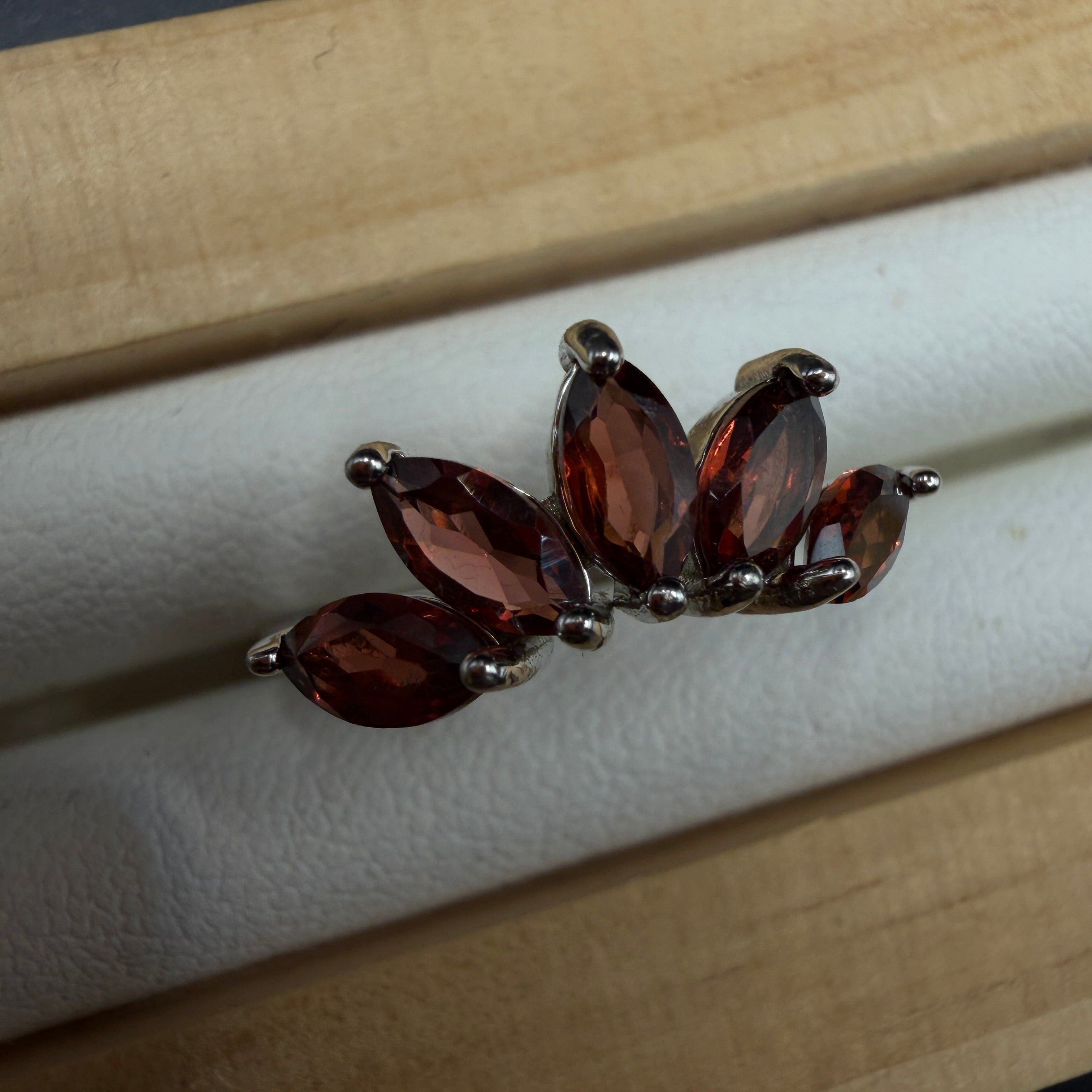 Garnet S925 Adjustable Ring