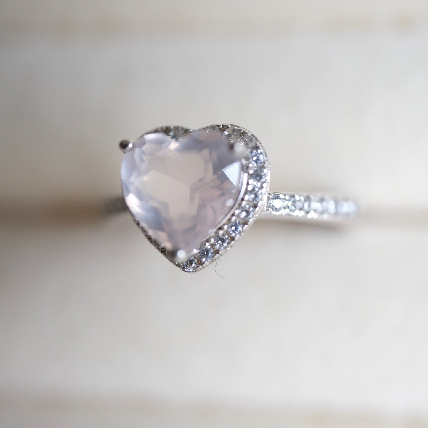 Rose Quartz S925 Adjustable Ring