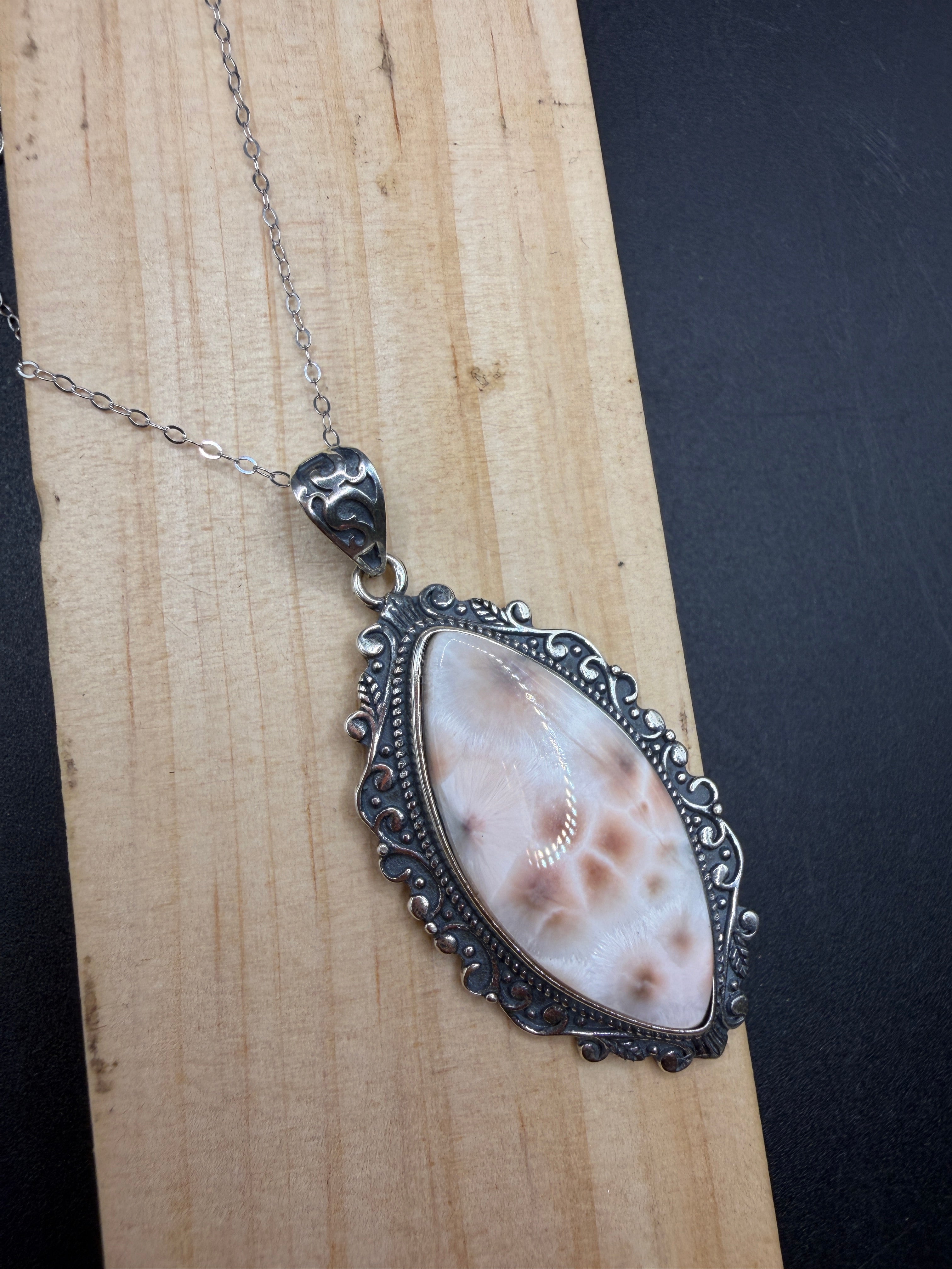 Pink Larimar S925 Necklace