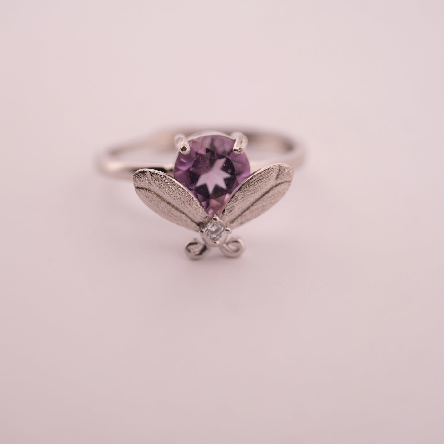 Amethyst Bee S925 Adjustable Ring