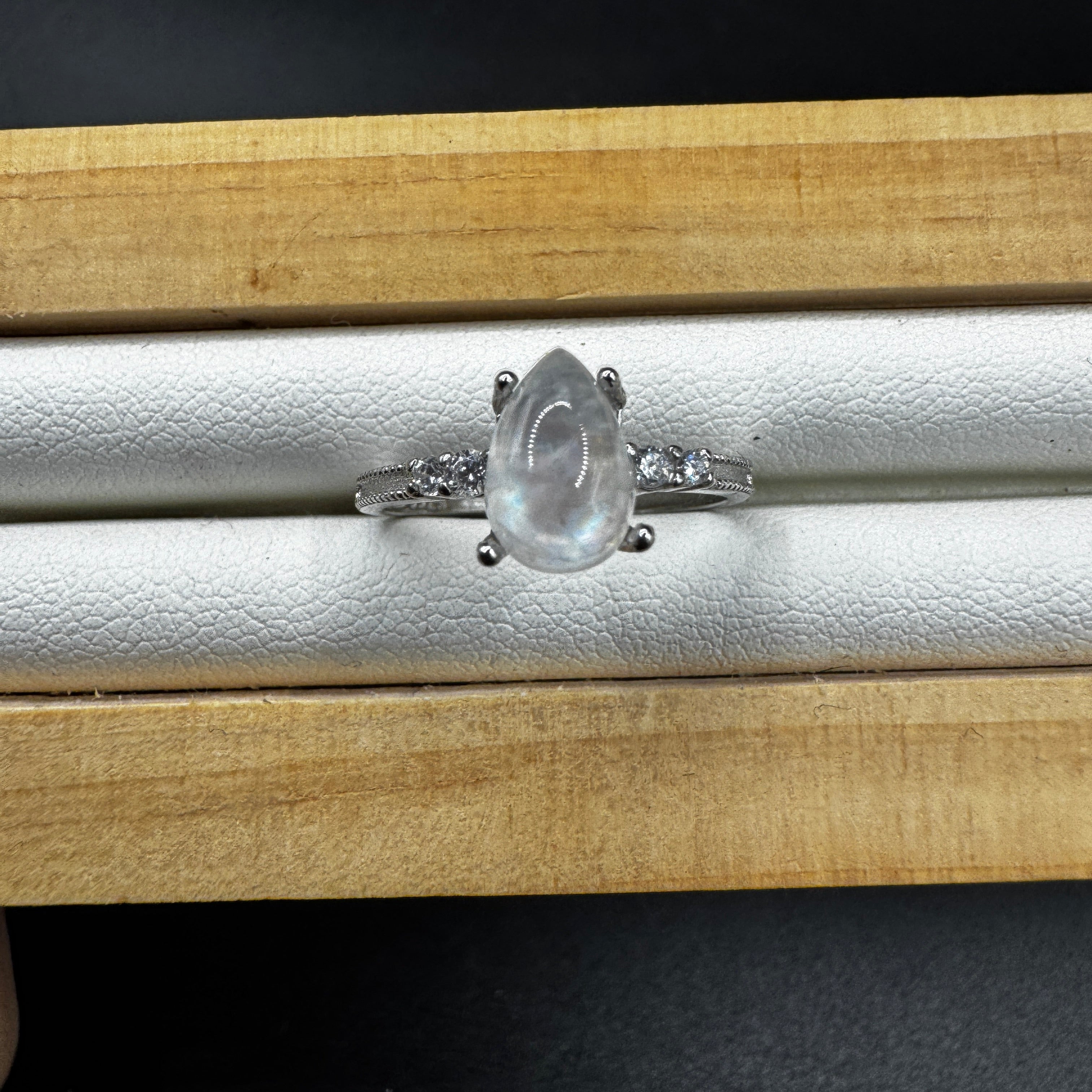 Moonstone S925 Adjustable Ring