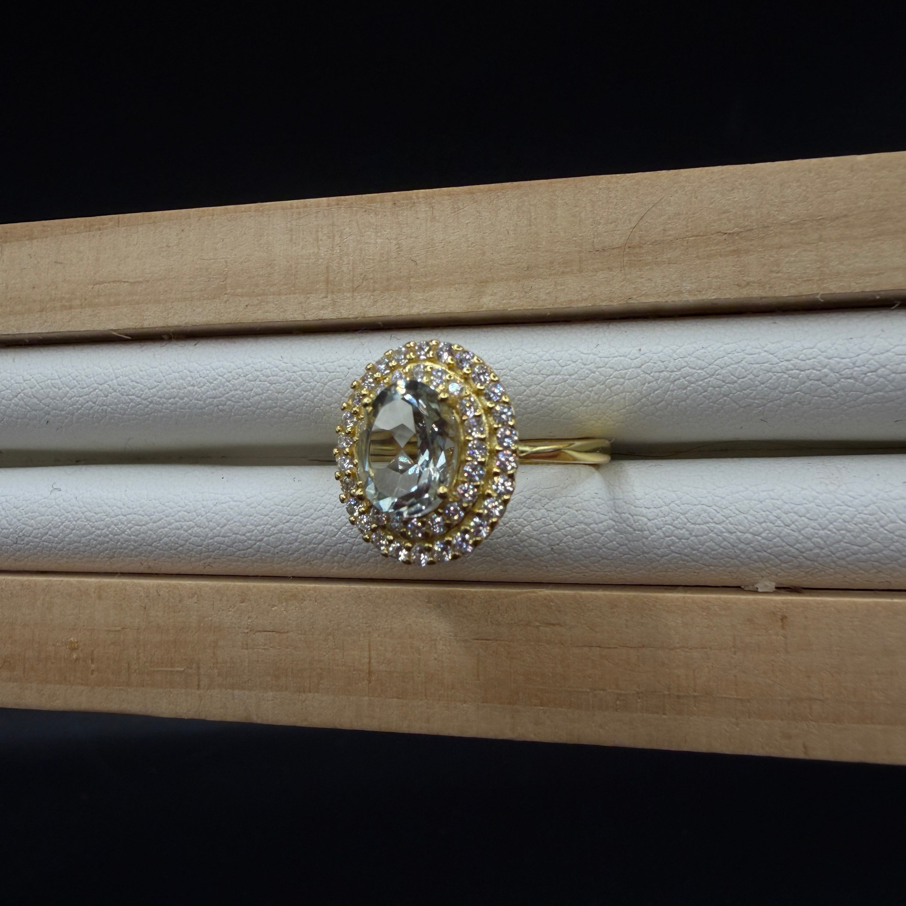 Topaz S925 Adjustable Ring