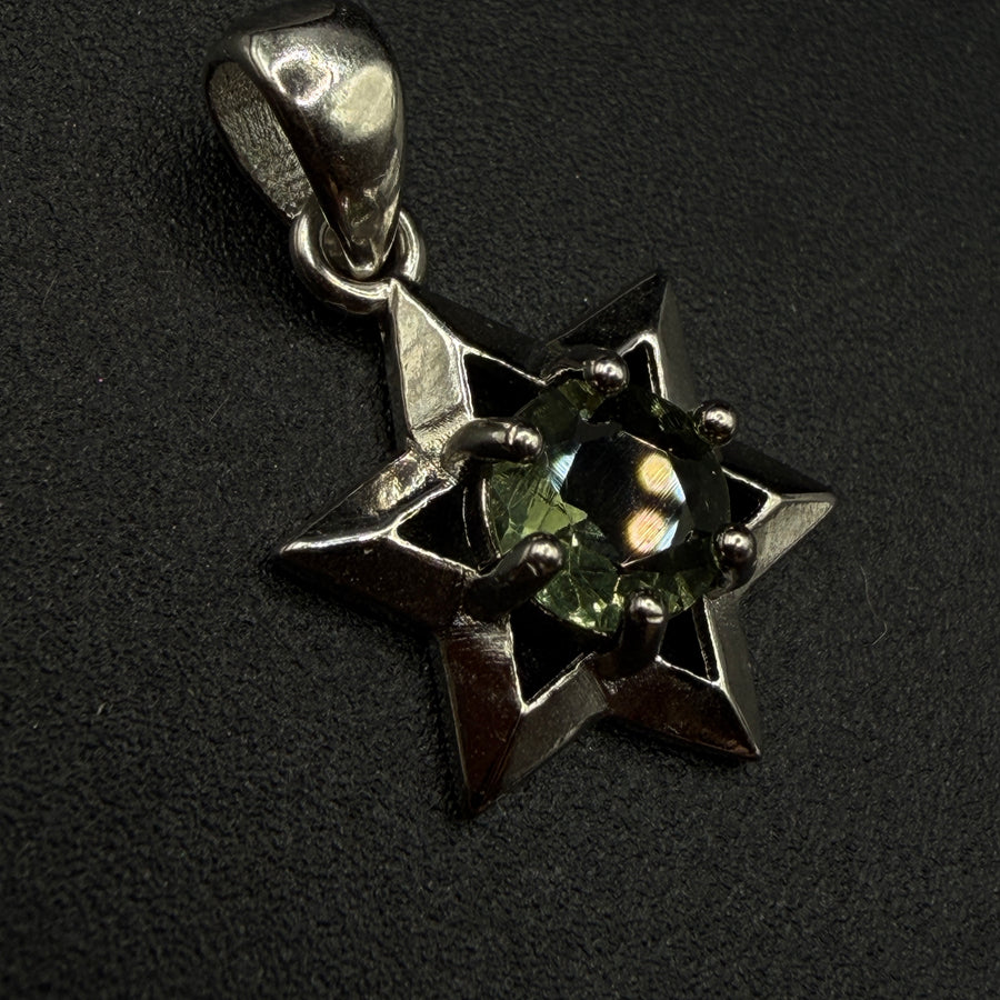 Moldavite Star Certified S925 Necklace