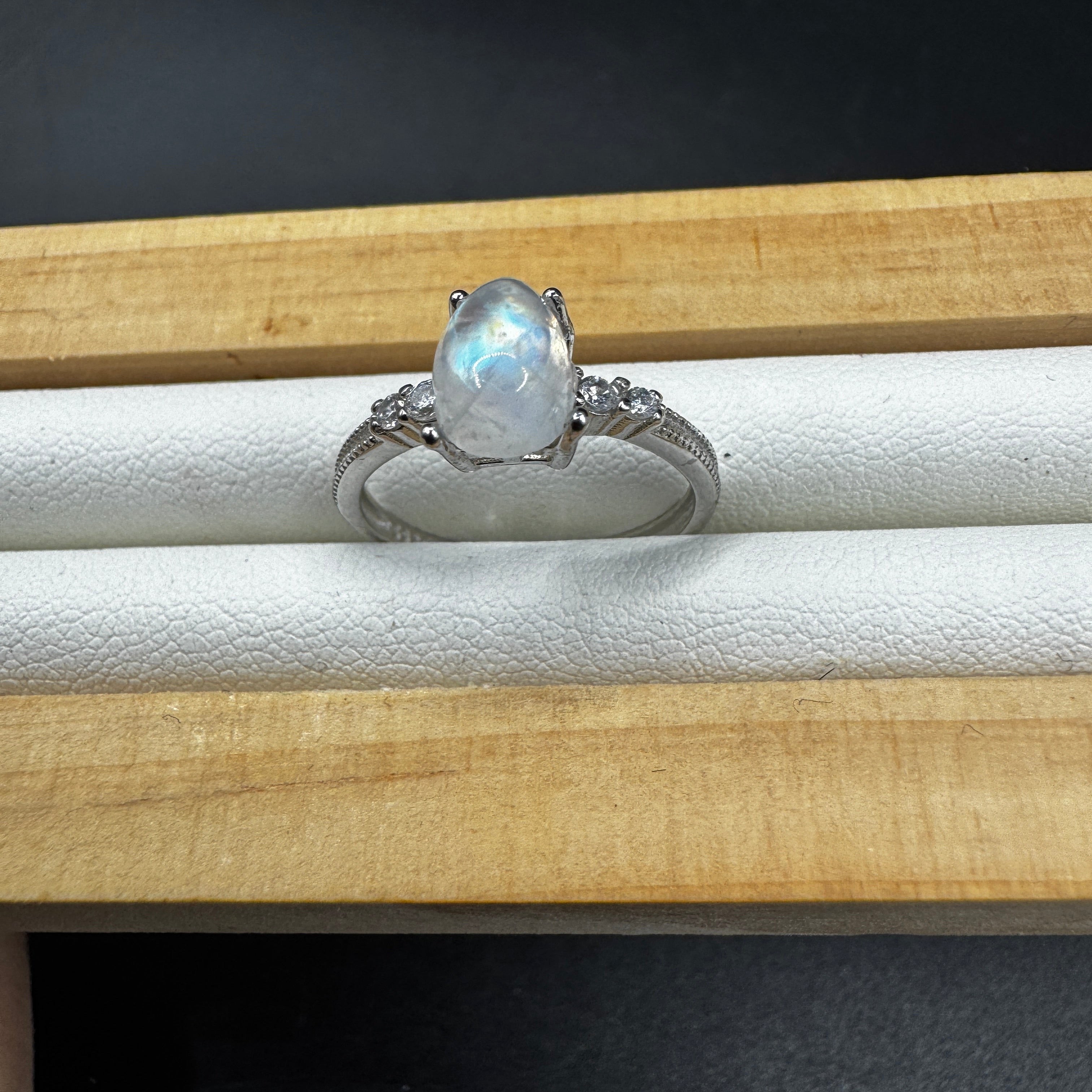 Moonstone S925 Adjustable Ring