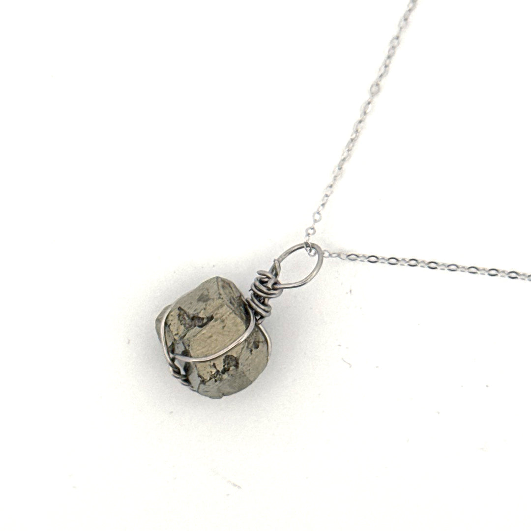 Pyrite Handmade Necklace on S925 Chain