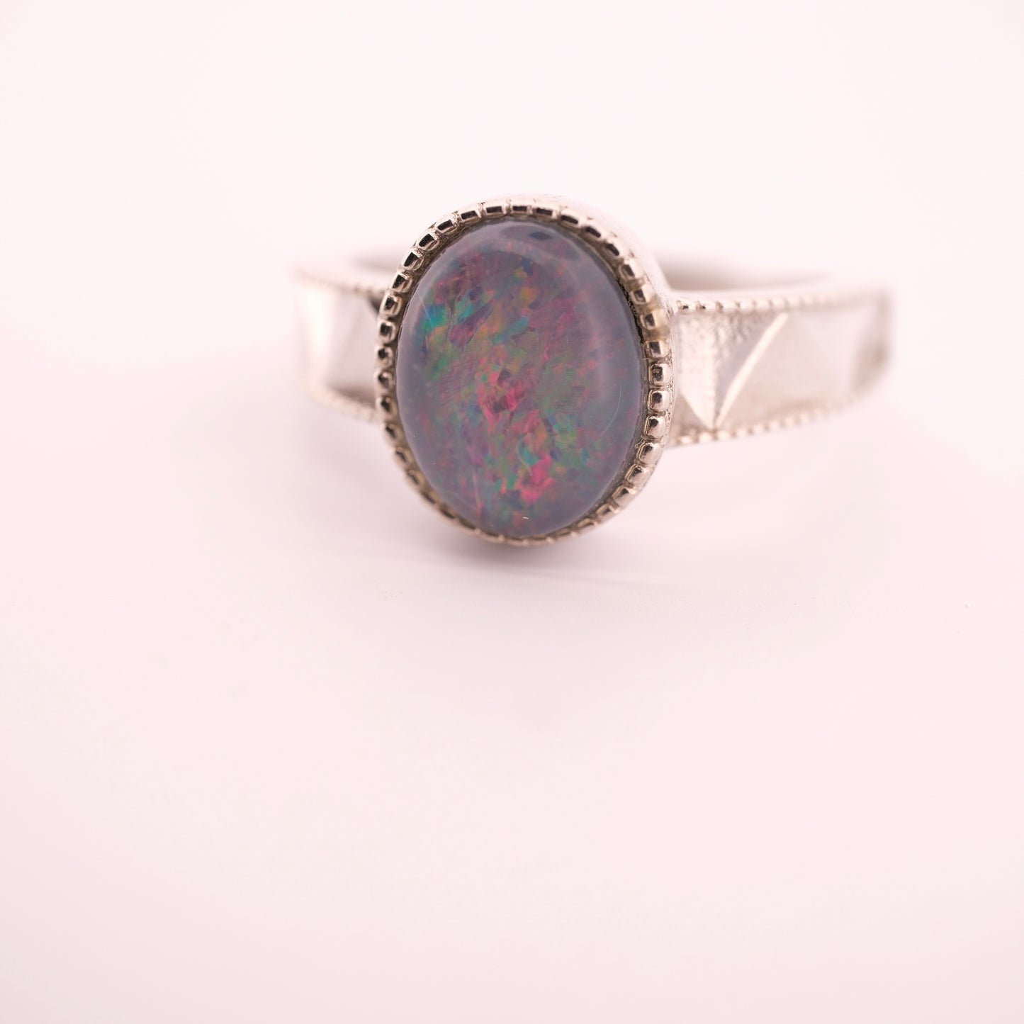 Australian Opal S925 Adjustable Ring