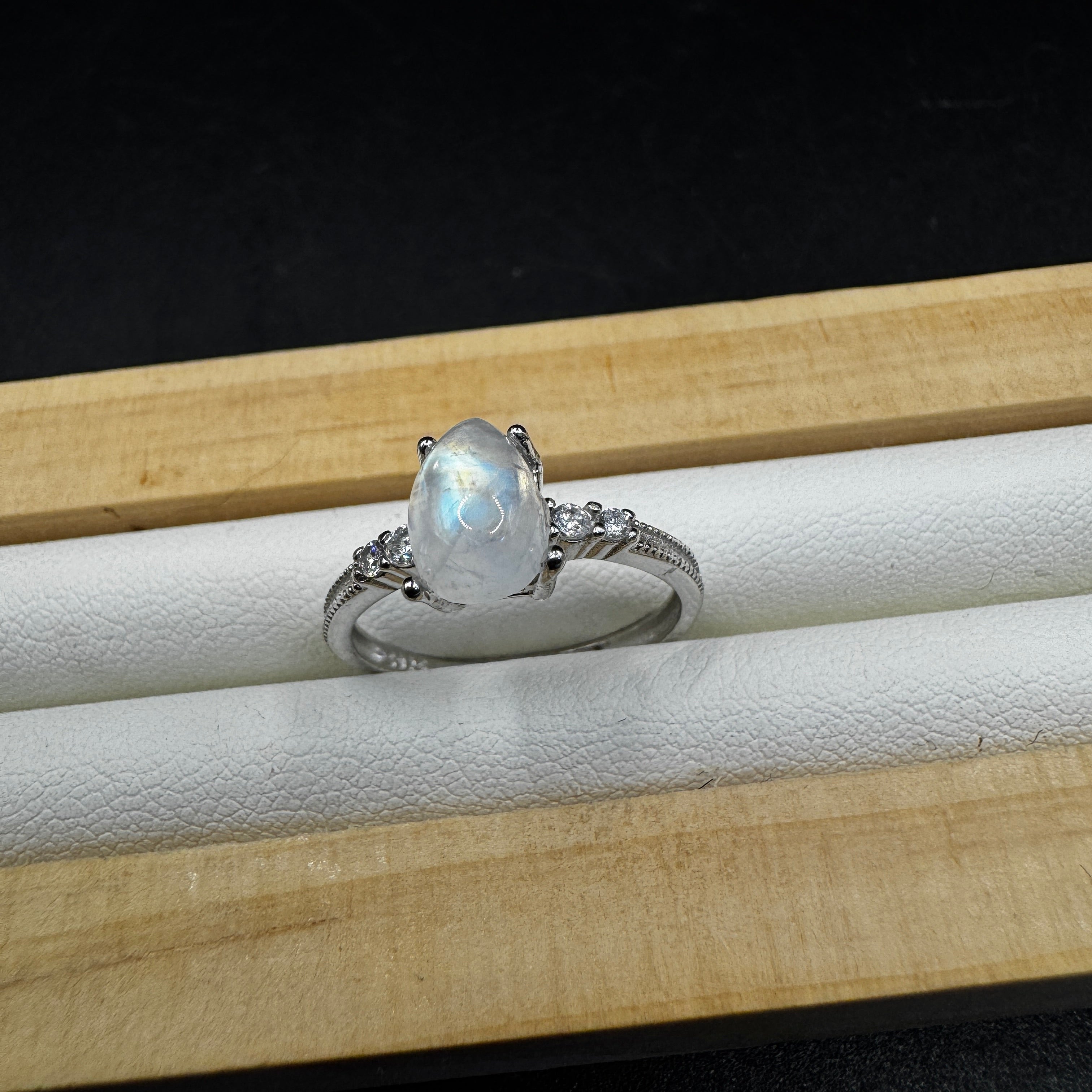 Moonstone S925 Adjustable Ring