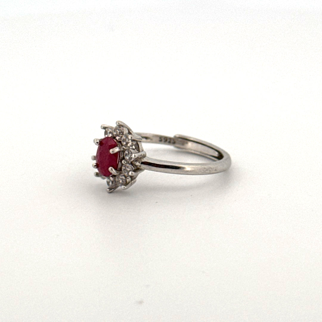 Ruby S925 Certified Adjustable Ring