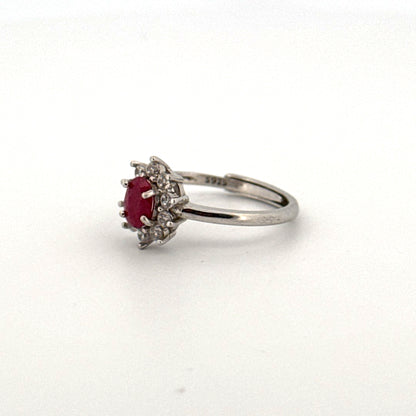 Ruby S925 Certified Adjustable Ring