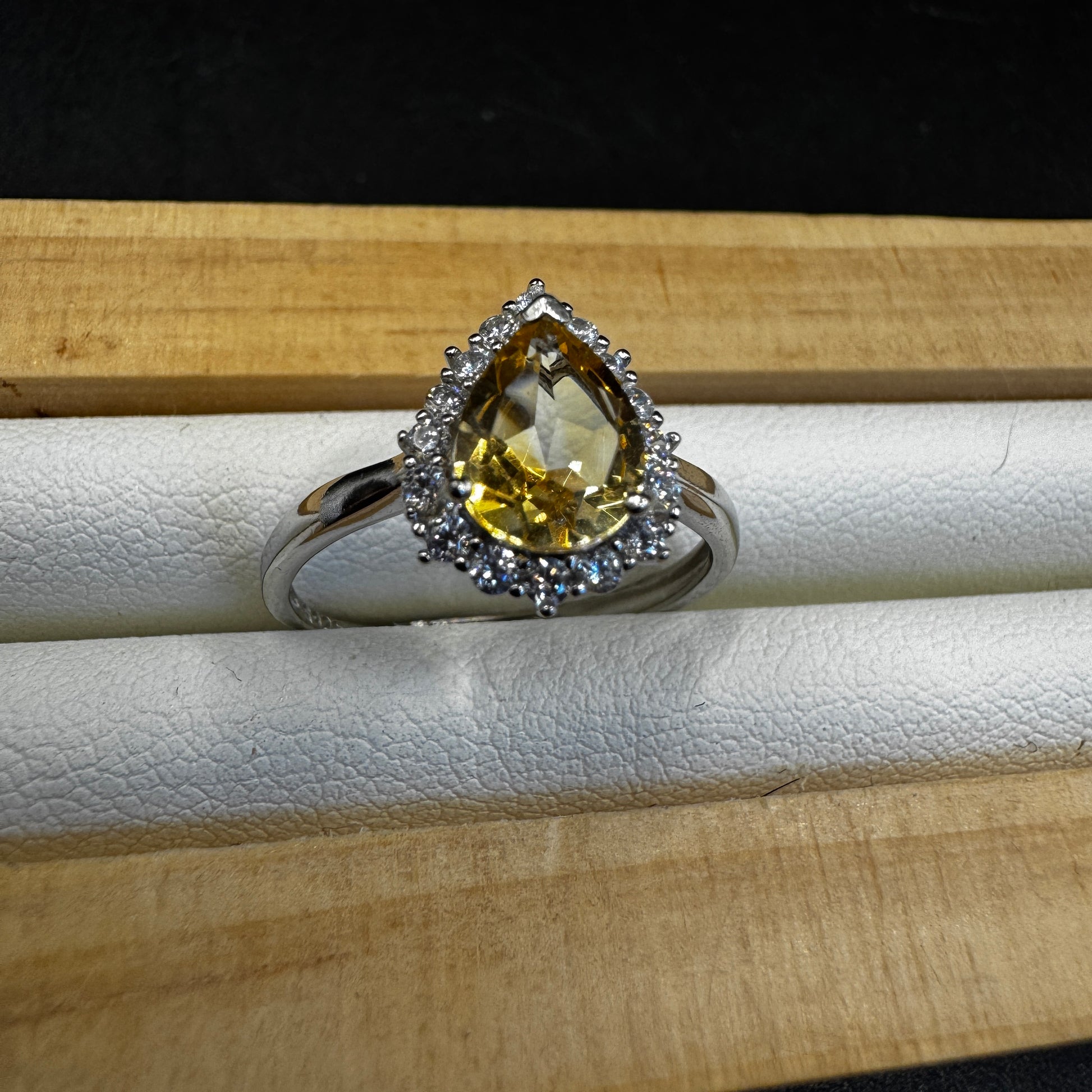 Citrine S925 Adjustable Ring