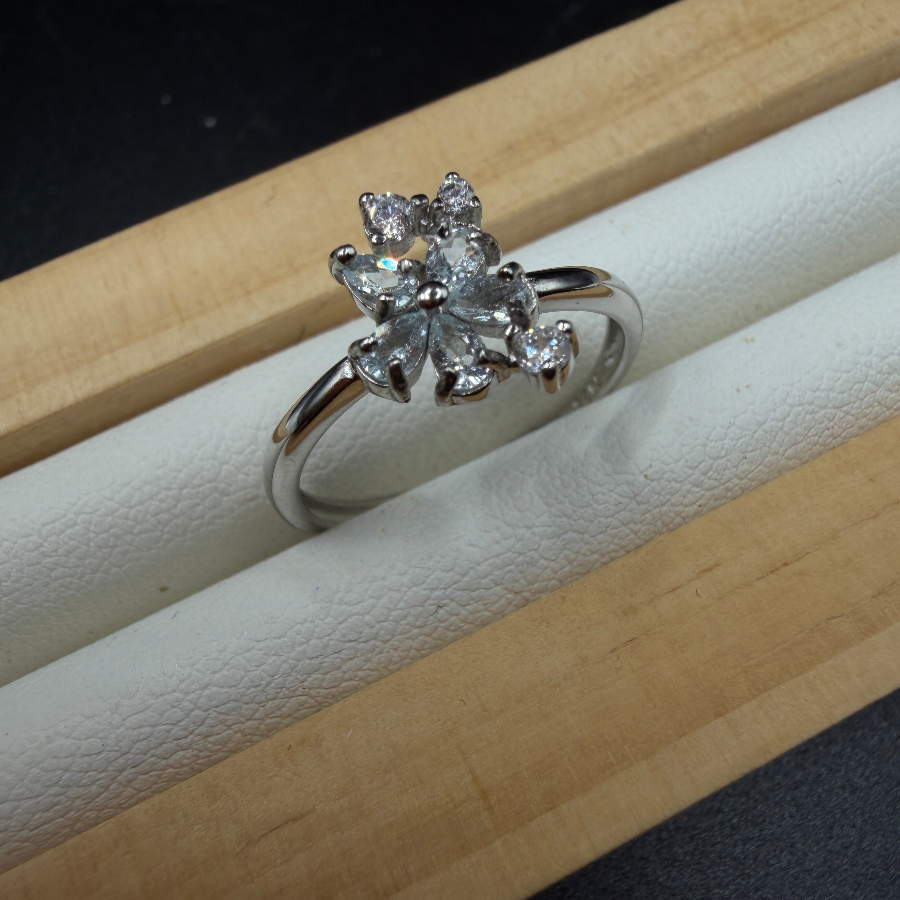 Aquamarine S925 Adjustable Ring