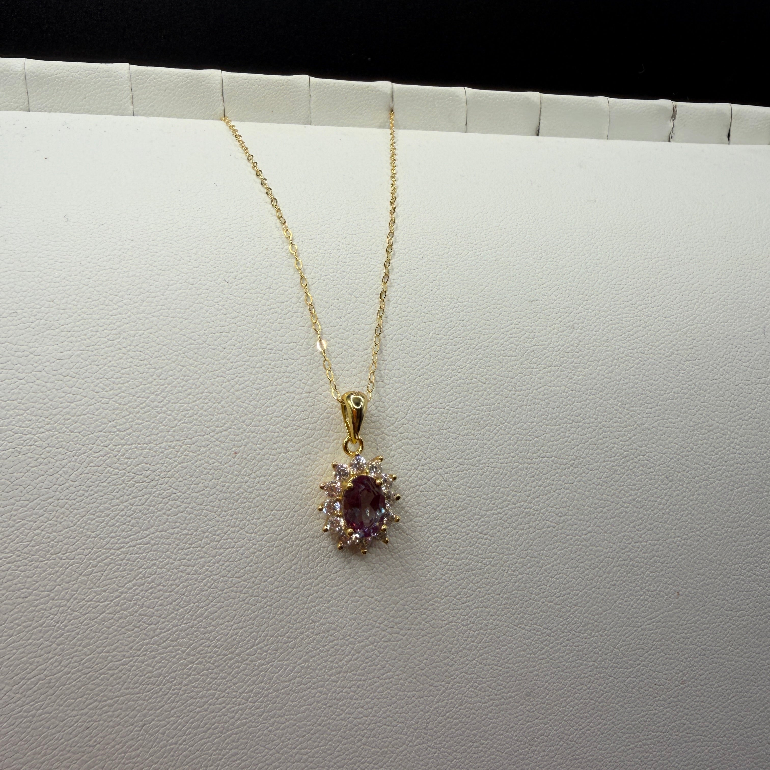 Alexandrite S925 Gold Necklace