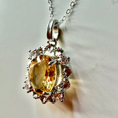 Citrine S925 Necklace