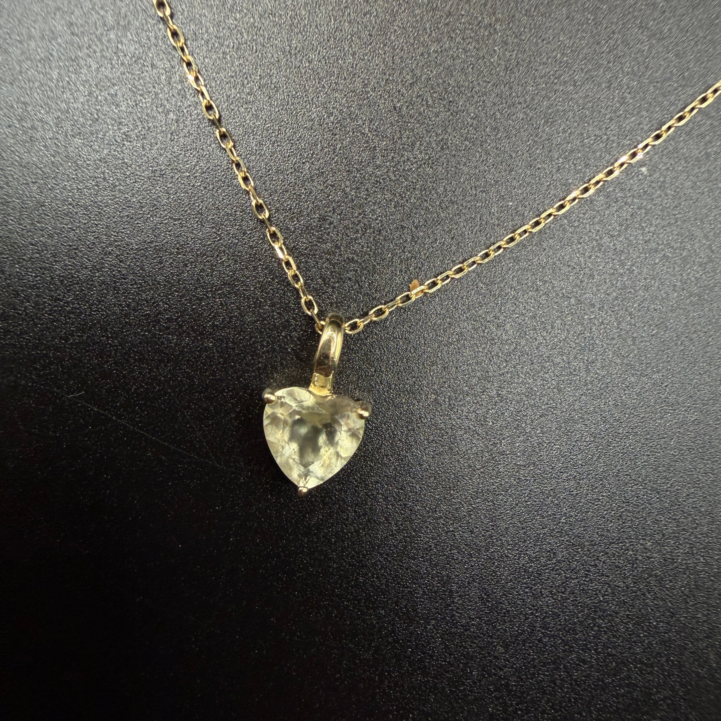 9ct Gold Libyan Desert Glass Certified Necklace