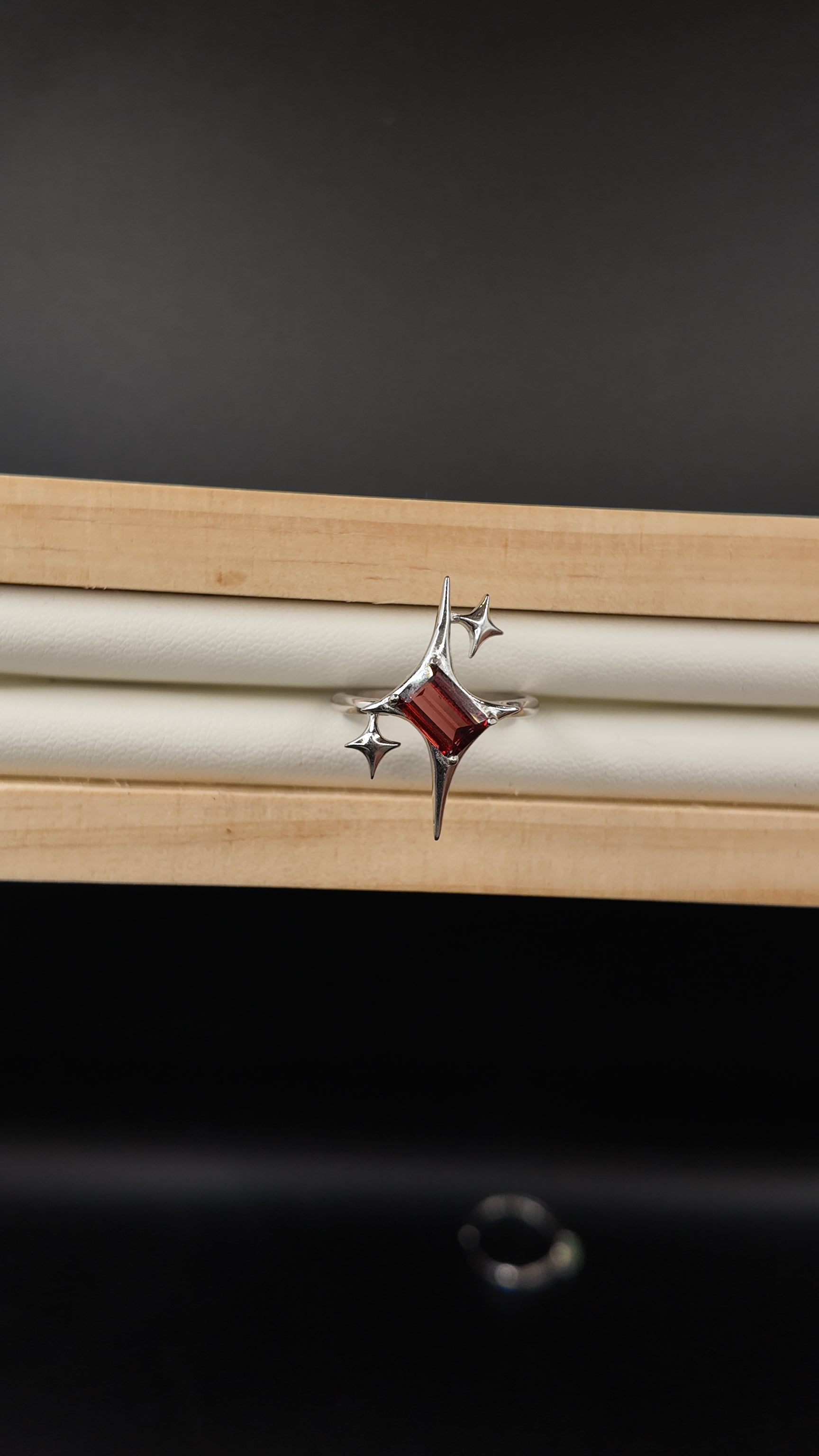 Garnet Signature Star Ring