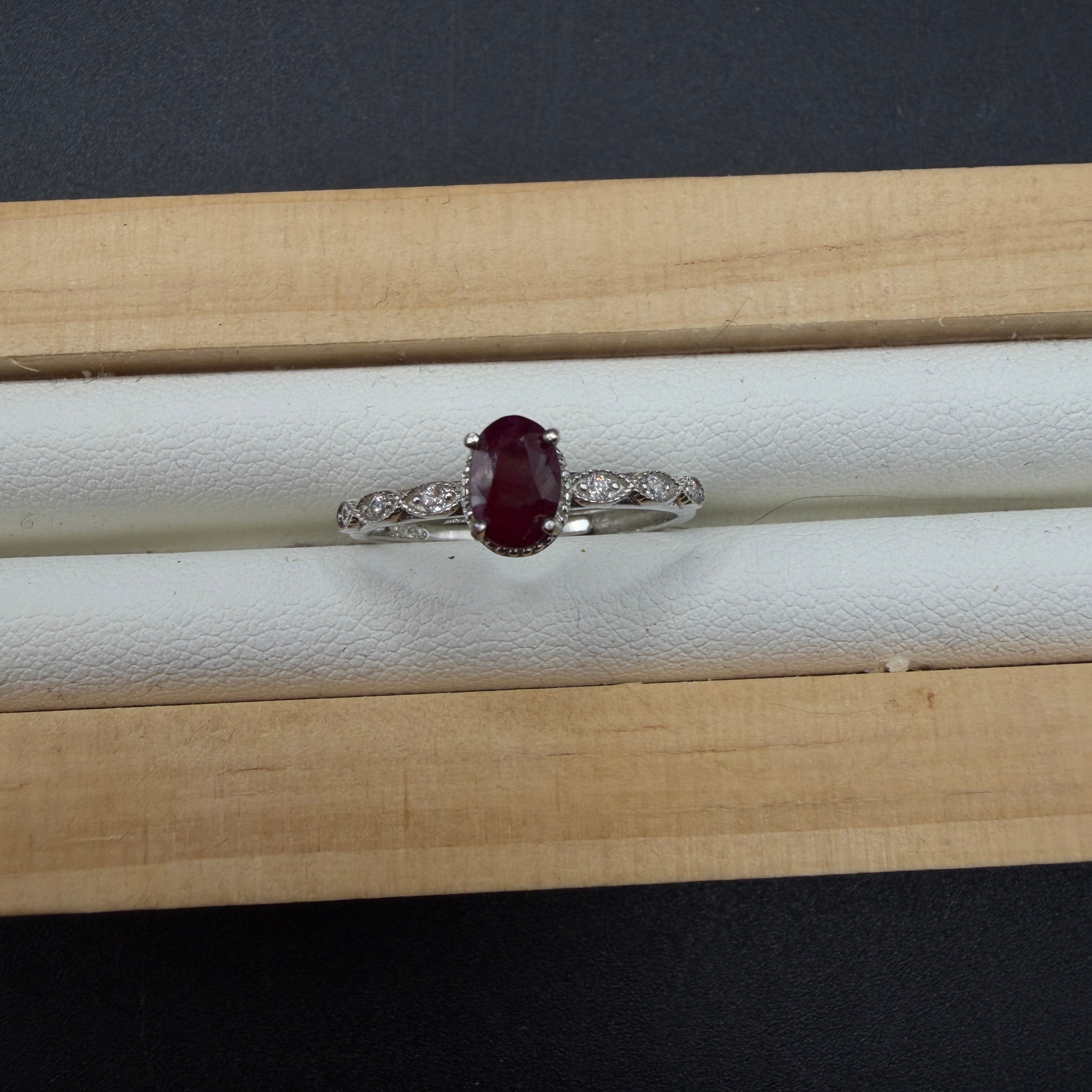 Ruby S925 Adjustable Ring