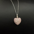 Rose Quartz Heart Handmade S925 Necklace