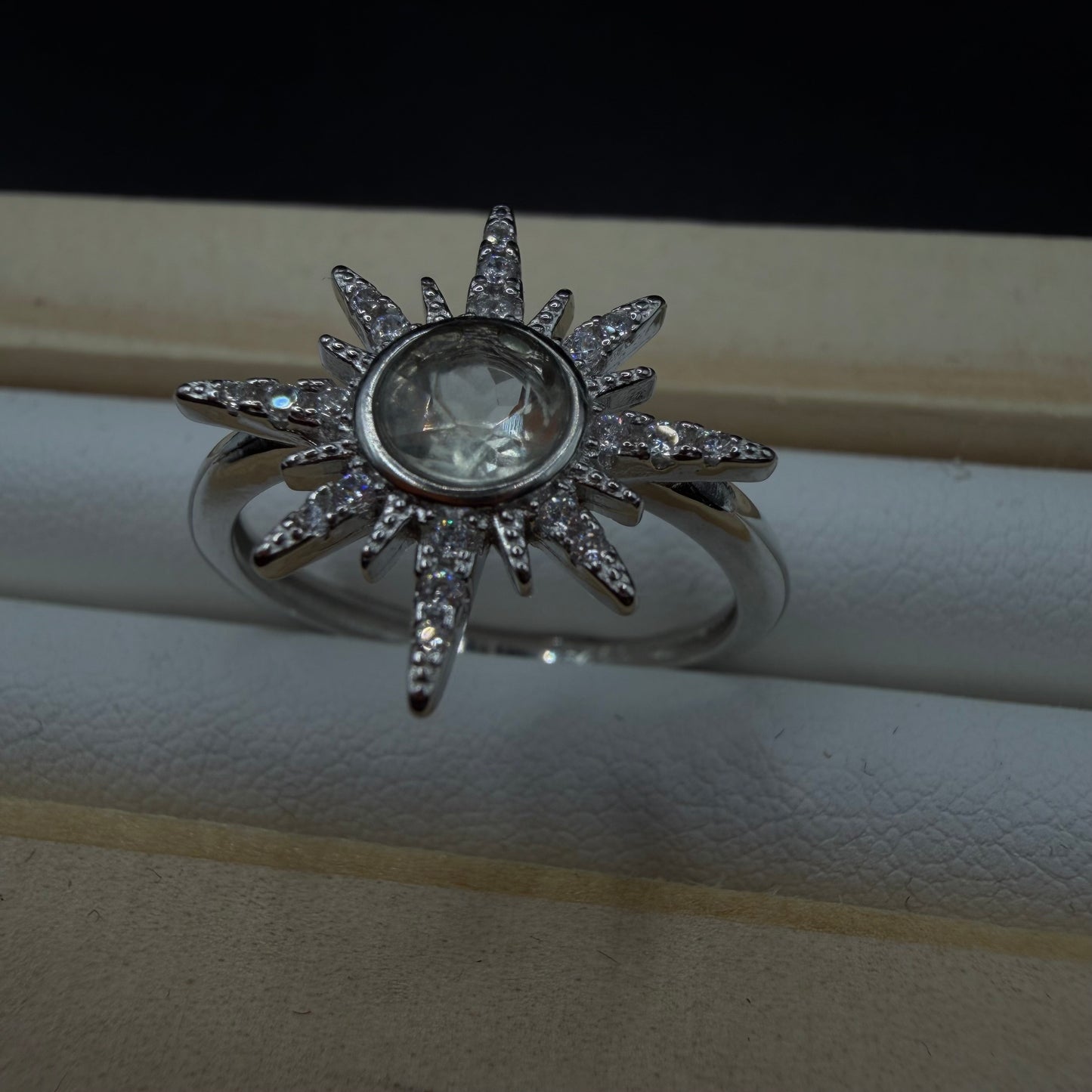 Libyan Desert Glass S925 Certified Adjustable Ring