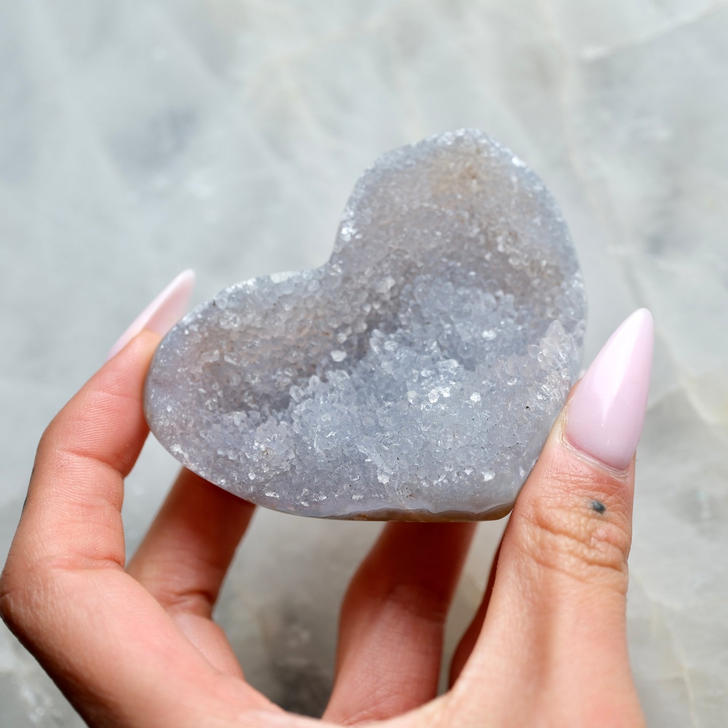 Druzy Agate Hearts - Brazil