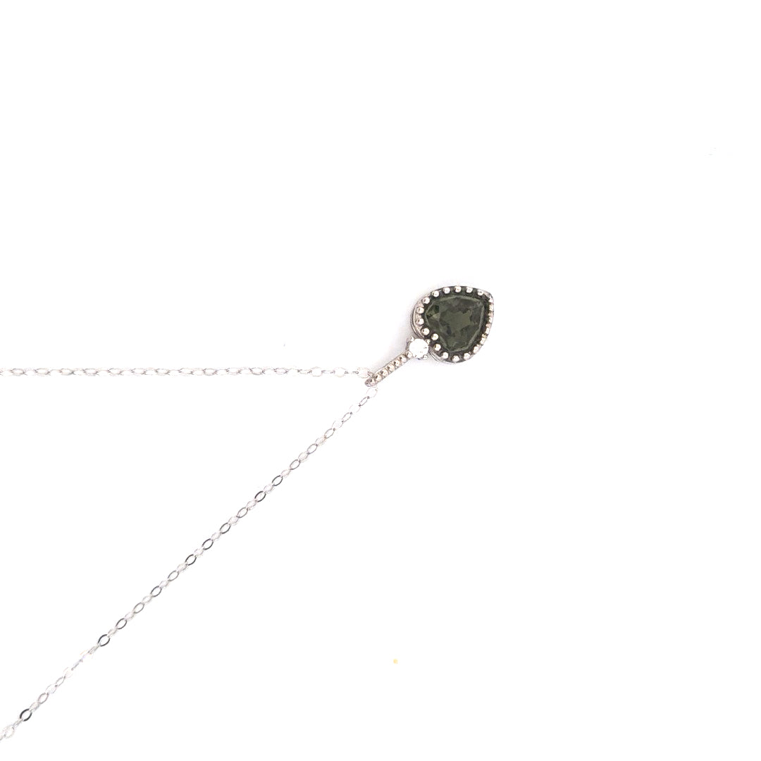 Moldavite Heart S925 Certified Necklace