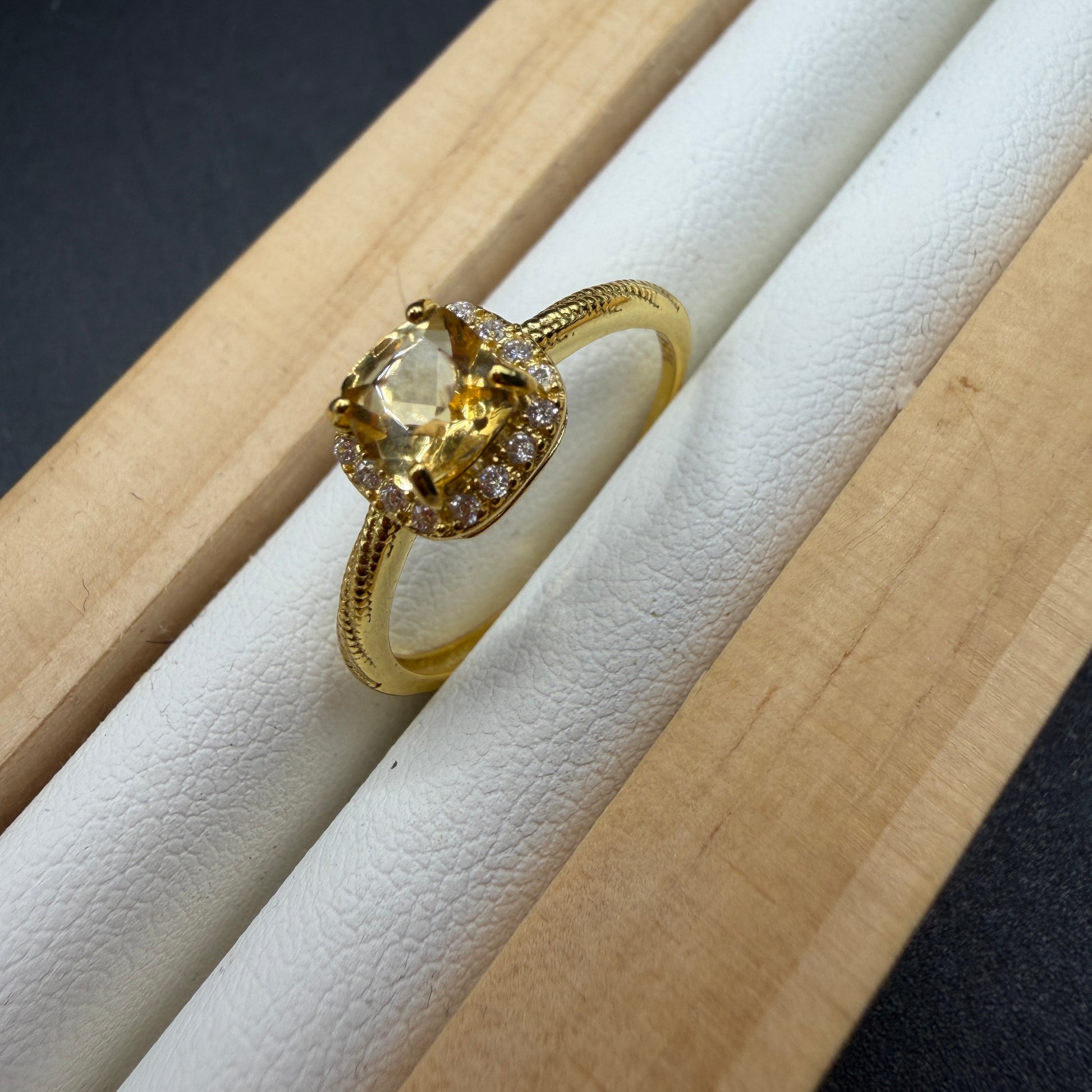 Citrine S925 Adjustable Ring