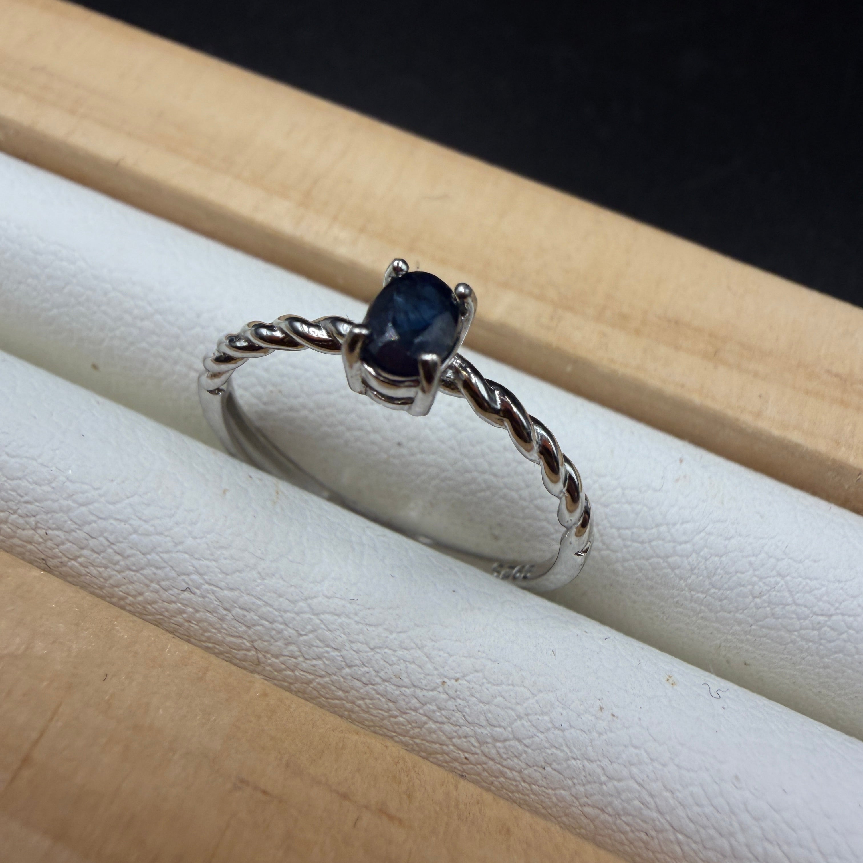 Sapphire S925 Adjustable Ring