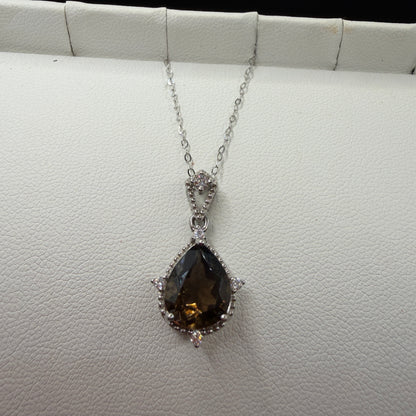 Smokey Quartz S925 Necklace